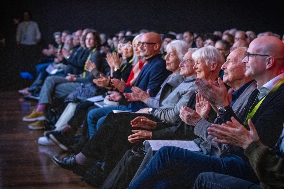 Feier des 90. Geburtstags von Jost Hochuli auf der Typo St. Gallen, November 2023